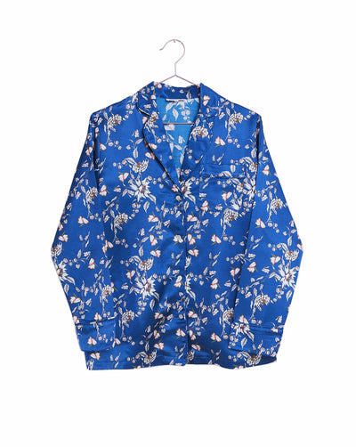Ronja in Yorkshire Garden - Loungewear Top, Pyjama, Silk Pyjama, Nightwear | RADICE