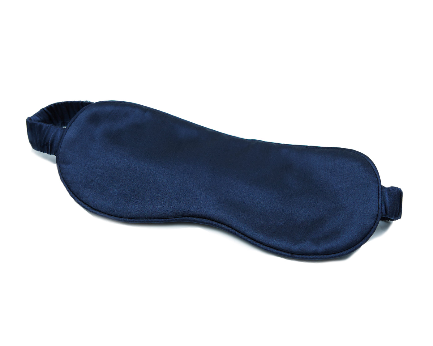 Schlafmaske aus Seide in Nachtblau