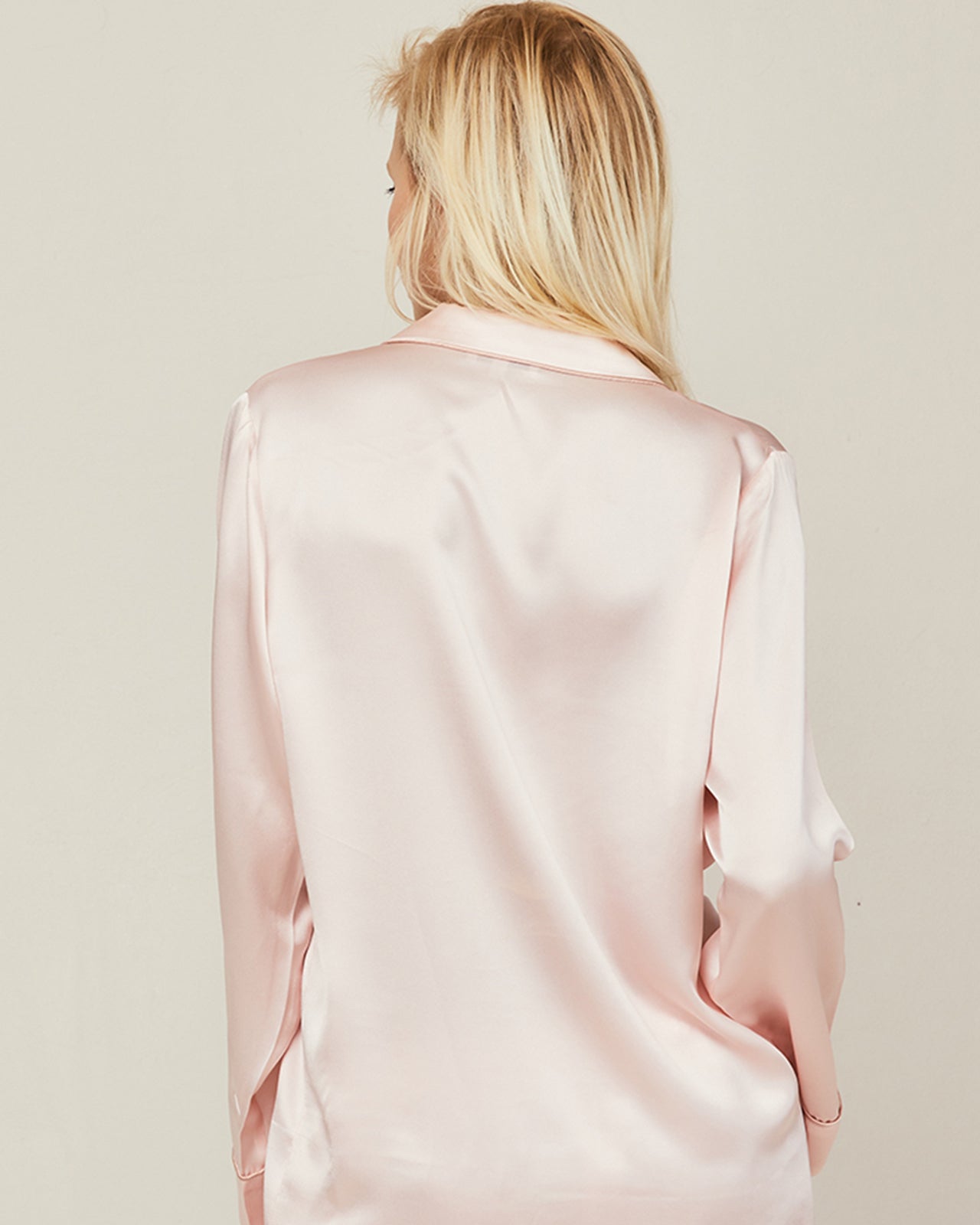 Elisabetha Silk Pyjama in Candy Rose - Top