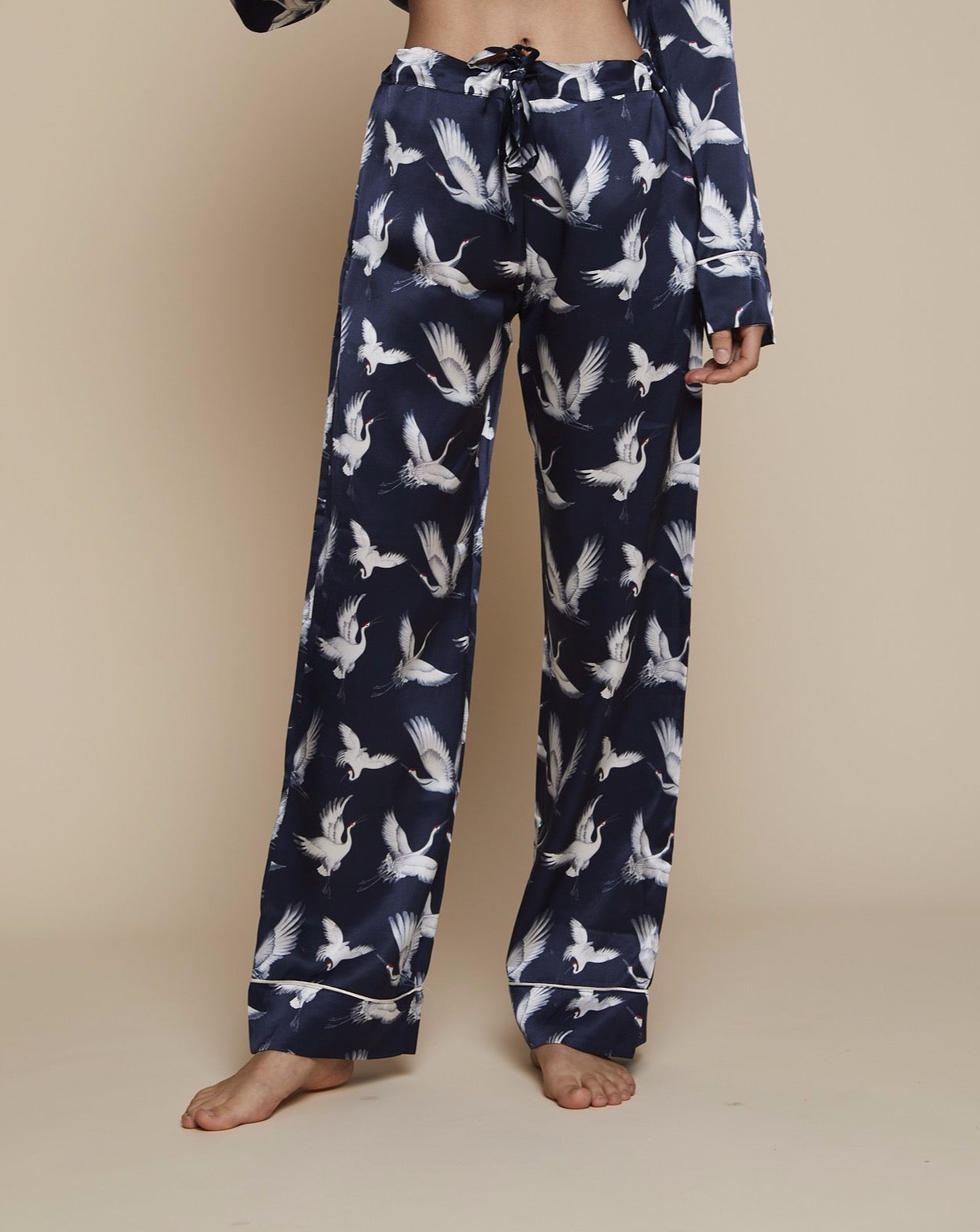 Elisabetha in Aves - Loungewear Bottom, Pyjama, Silk Pyjama, Nightwear | RADICE