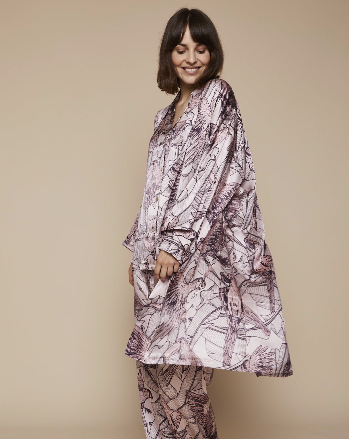 Silk Kimono in Jamaican Dawn - Loungewear, Silk Kimono, Nightwear | RADICE