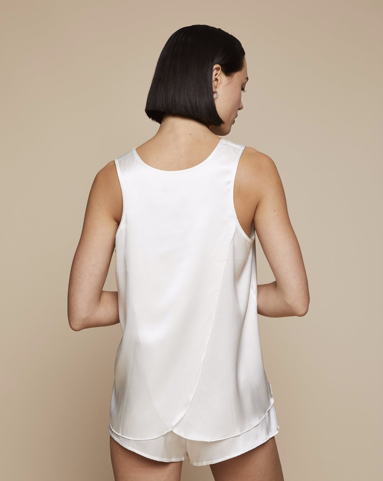 Thera Silk Set in Moonlight White - Loungewear Set, Pyjama, Silk Pyjama, Nightwear | RADICE