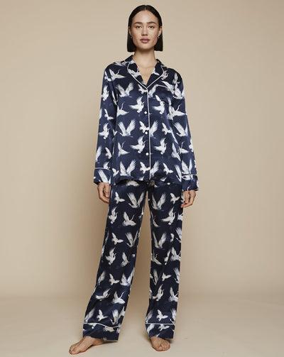 Elisabetha in Aves - Loungewear Top, Pyjama, Silk Pyjama, Nightwear | RADICE