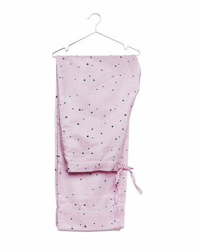 Ronja Cotton Silk Pyjama in Powder Stars - Bottom