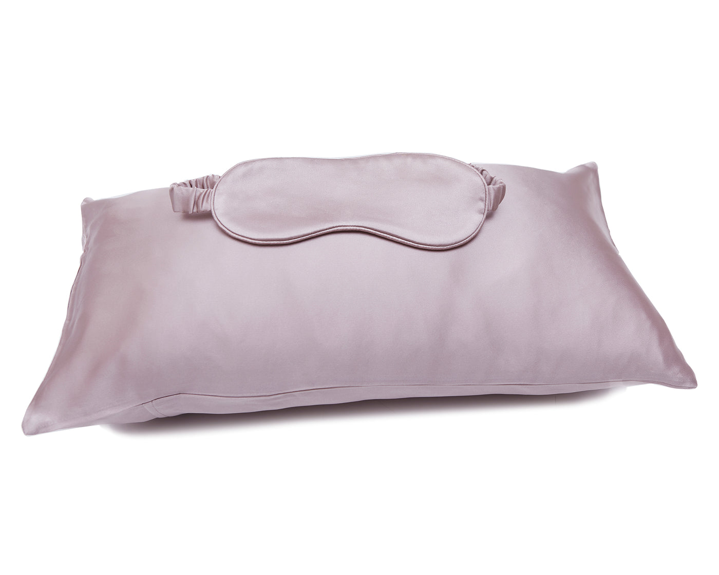 Jana Set - Silk Pillow Case & Eye Mask in Dirty Rosé