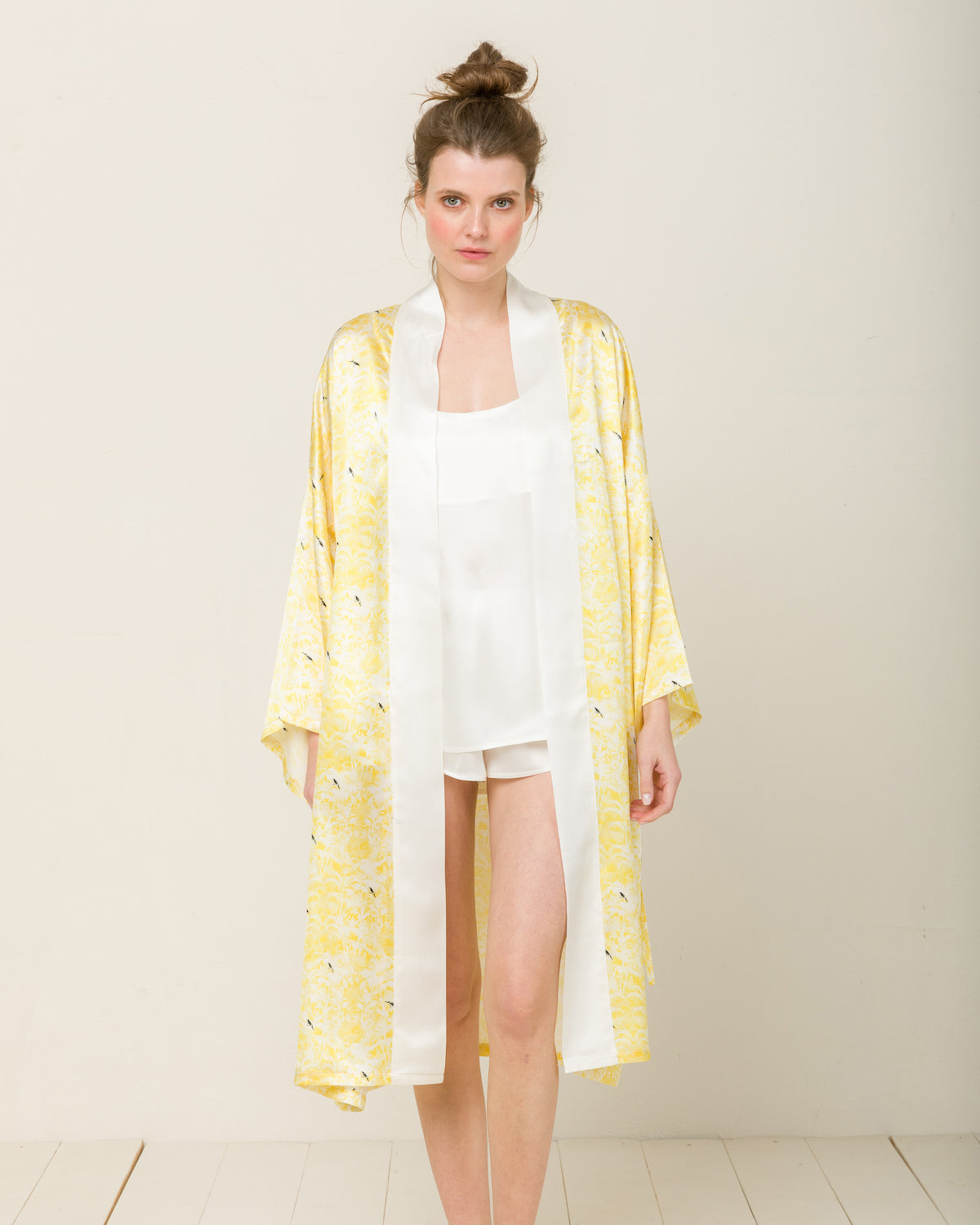 Silk Kimono in Shanghai Garden Loungewear, Pyjama, Seidenpyjama, Schlafanzug | RADICE