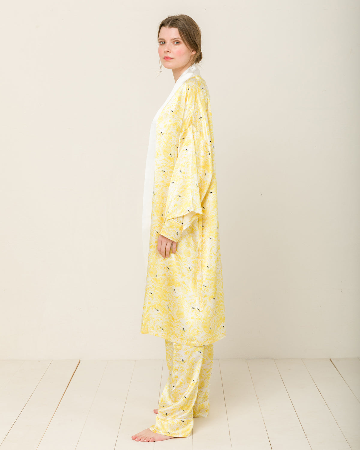 Silk Kimono in Shanghai Garden Loungewear, Pyjama, Seidenpyjama, Schlafanzug | RADICE