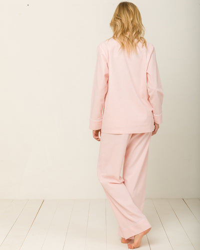 Sophia Linen-Mix Pyjama in Candy Rosé - Bottom Loungewear, Pyjama, Seidenpyjama, Schlafanzug | RADICE